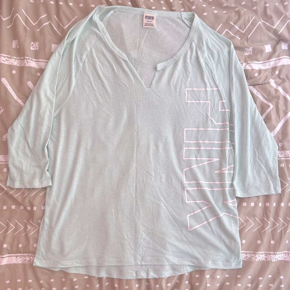 PINK Victoria's Secret 3/4 Sleeve Relaxed T-Shirt